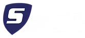 Blue shield logo with a white